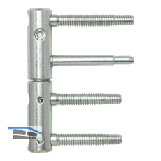 T�rband 3-DIM 2-tlg. Bolzen 65 bzw.55mm,Tragkraft 120 kg,� 20 mm,verzinkt silber