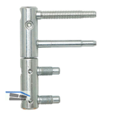 Stahlzargenband 3-DIM 2-tlg. m. Aush�ngesicherung � 20mm, H�he 112mm, silber