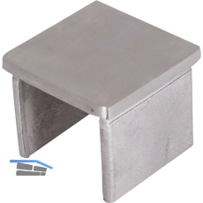 IAM DESIGN Endkappe f�r Nutrohr eckig, 40x40 mm, Edelstahl geschliffen V4A