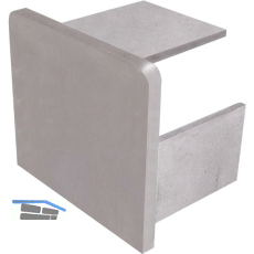 IAM DESIGN Endkappe f�r Kantenschutzprofil, 28x25x20mm,Zamak Edelstahl-Effekt