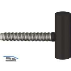 SIMONSWERK T�rband-Fl�gelteil Variant V 0020, Band � 15 mm, schwarz