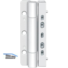 Haust�rband SIKU RB 5020 3D, Stiftsicherung, Stahl wei� RAL 9016