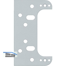 ANSELMI Montageplatte zu T�rb�nder verdeckt AN, Stahl verzinkt