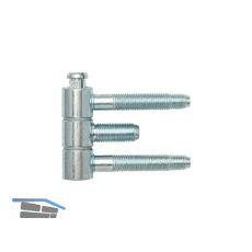 Stahlzargenband 3-tlg. Band 16 x 46,7 mm, Stahl verzinkt