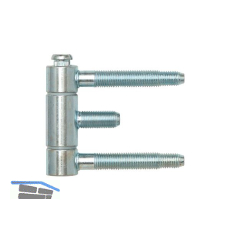 Stahlzargenband 3-tlg. Band 18 x 61 mm, Stahl verzinkt