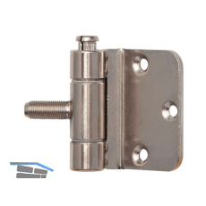 Stahlzargenband 3-teilig, Band 18 x 62 mm, Stahl vernickelt