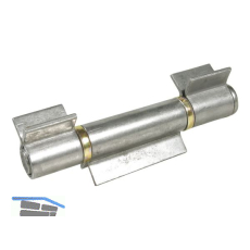 Anschwei�band offen 3-teilig V-Lappen; Stahl blank; Stift 20 mm mit Messinring