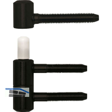 SFS Einbohrband 2-teilig f�r Futtert�ren, 16 mm, Stahl schwarz besch. RAL 9005