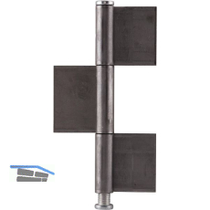 Konstruktionsband 3-teilig 230 x 50 x 4 mm, Stahl blank