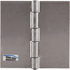 Anschwei�scharnier mit festem Stift, 60 x 60 x 1,5mm,Rollen � 6,7 mm, Edelstahl