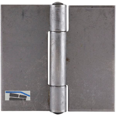 Anschwei�scharnier mit festem Stift, 65 x 60 x 2 mm,Rollen � 9,3 mm, Stahl blank
