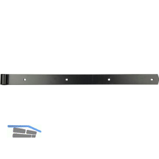 Langb�nder einseitig gerollt, ohne Kegel, 800 x 45 x 6 mm, Stahl schwarz RAL9005