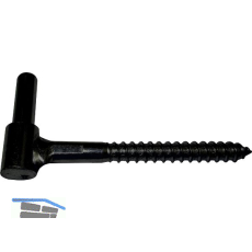 Einschraubkegel 16 mm, Stahl schwarz pulverbeschichtet RAL 9005