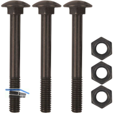 Schraubenset f�r Langband einseitig 400mm, Schwalbenschwanz, schwarz verzinkt