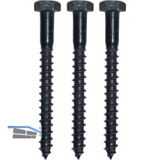 Schraubenset f�r Plattenkegel Kegeldorn � 18 + 20 mm,Schwalben. schwarz verzinkt