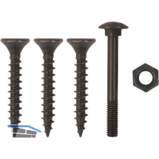 Schraubenset f�r Langband mittig gerollt 400mm, Stahl schwarz verzinkt