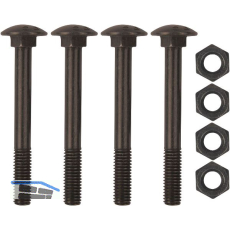 Schraubenset f�r Langband mittig gerollt 600mm, Stahl schwarz verzinkt