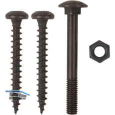 Schraubenset f�r Langband einseitig gerollt 300mm, Stahl schwarz verzinkt