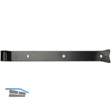 Langb�nder einseitig gerollt, ohne Kegel, 400x45x8mm, inkl. Schraubenset,schwarz