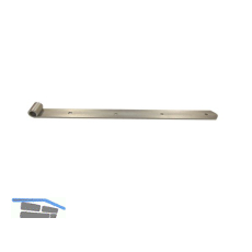 Langb�nder einseitig gerollt, ohne Kegel, 1000 x 45 x 5 mm, Edelstahl-Effekt