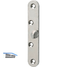 T�rblattsicherung-Fl�gelteil, 120 x 20 x 4 mm rund, Stahl verzinkt silberf�rbig