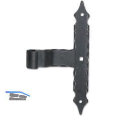 Kreuzband ohne Kegel, 300 x 40 x 6 mm, Schmiedeeisen verzinkt geschw�rzt