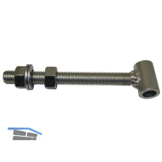 Durchschraubband-Fl�gelteil, Bandrollen � 24 mm, M 16x150, Edelstahl-Effekt