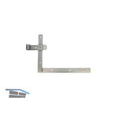 Torwinkelb�nder einseitig gerollt, o.Kegel,Schenkel 400 x 300mm,Edelstahl-Effekt
