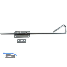 Torfeststeller mit Schlie�blech f�r Lochfixierung, gro�, Edelstahl-Effekt