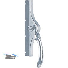 Tortreibriegel aufliegend, 8 x 8 mm, Hub 16 mm, verzinkt