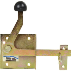 Gartentorfalle mit Schlie�haken, 150 mm, Platte 80 x 80 mm, Stahl gelb verzinkt