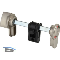 DENI WC-Beschlag/Einsatz zum Nachr�sten f�r Glast�rbeschl�ge,verstellbar 32-40mm