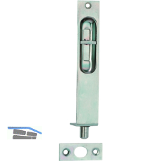 Einlassriegel mit Griffschieber, 140 x 25 mm, verzinkt