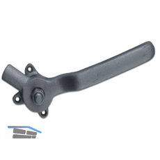 Hebelverschluss einseitig m. Winkelschlie�blech, rechts, Temperguss silberf�rbig