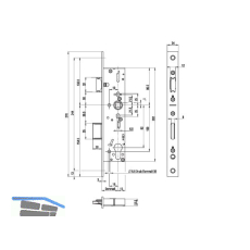 BKS Fluchtt�rschloss 1826 Fallenfest. 1-flg. Funkt.E/EN179/1125, DM35, Edelstahl