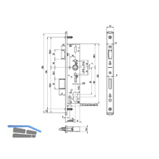 BKS Fluchtt�rschloss 1826,Fallenfest.1-flg. Funkt. E/EN179/1125, DM35, Edelstahl