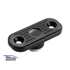 Stangenf�hrung f. Holzt�ren C= 20 x 50 mm, schwarz beschichtet