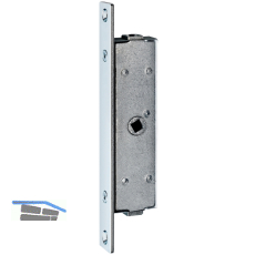 Einbauriegel mit Stulp 196 x 24 x 3 mm, Innengewinde M 10, DM 18, verzinkt