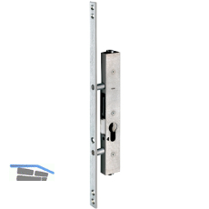 Einbauriegel sperrbar PZ ohne Riegel, DM 35, Stulp 360 x 16 x 3 mm, verzinkt