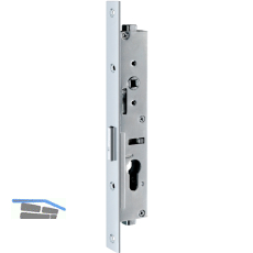 Einbauriegel sperrbar PZ mit Riegel, DM 21 , Stulp 270 x 24 x 3mm,Stahl verzinkt