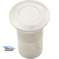 Bodenb�chse mit Verschluss, 12 mm, Messing vernickelt