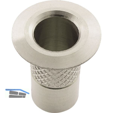 Bodenb�chse ohne Verschluss, 12 mm, Messing vernickelt