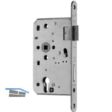 BMH Fluchtt�rschloss 1035 E, 1-flg. /EN 179, DM 65/24, links, Edelstahl