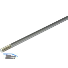 Treibriegelstange rund, 2000 mm, � 10 mm, Gewinde M 10, verzinkt