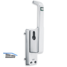 T�rtreibriegel aufliegend Pfeil, schwer sperrbar, rechts, Hub 23 mm,silber elox.