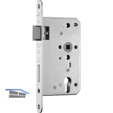 BMH Einstemmschloss 1000 PZW, links, Dorn 65, Rundstulp 24mm, Edelstahl