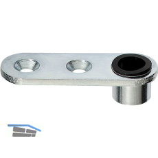 BKS Stangenf�hrungsplatte f�r Rundstange � 10 mm, Stahl verzinkt