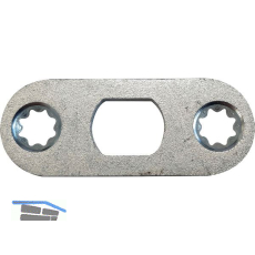 BKS Stangenschlie�blech 52 x 20 x 3 mm rund, Stahl verzinkt