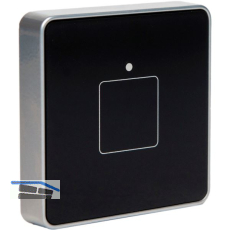 Transponderleser, Acryl mit Metallrahmen, schwarz-silber