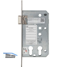 BMH Einstemmschloss 1015 PZW/2 PZ , links, DM 32/65, Edelstahl Stulp 24